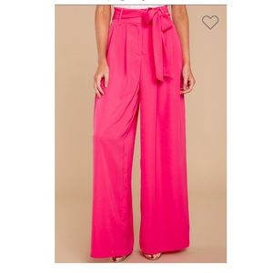 Red Dress Hot Pink Palazzo Pants